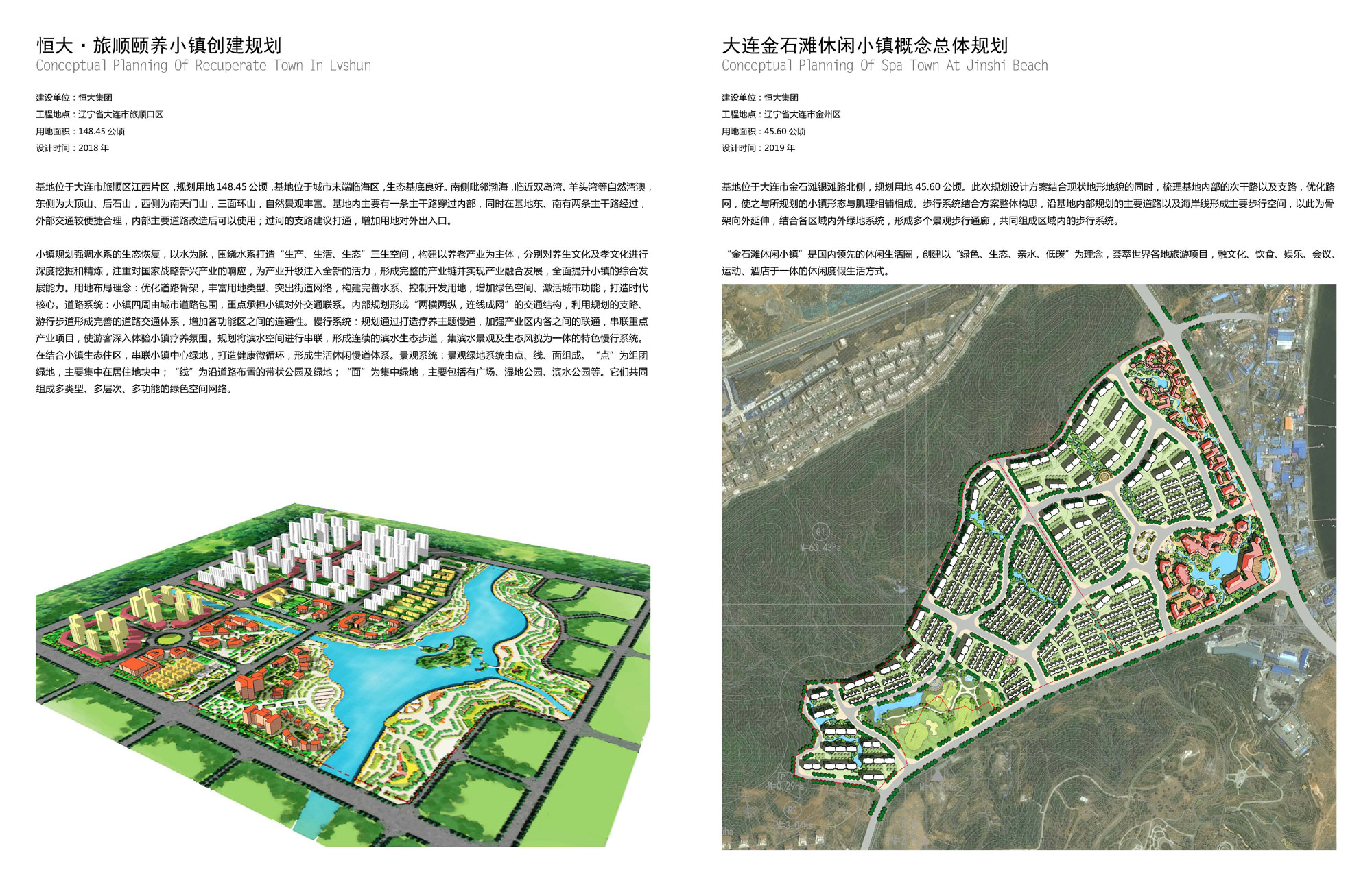 Evergrande Lvshun Health Maintaining Town Creating Planning & Dalian JInshitan Leisure Town Concept P